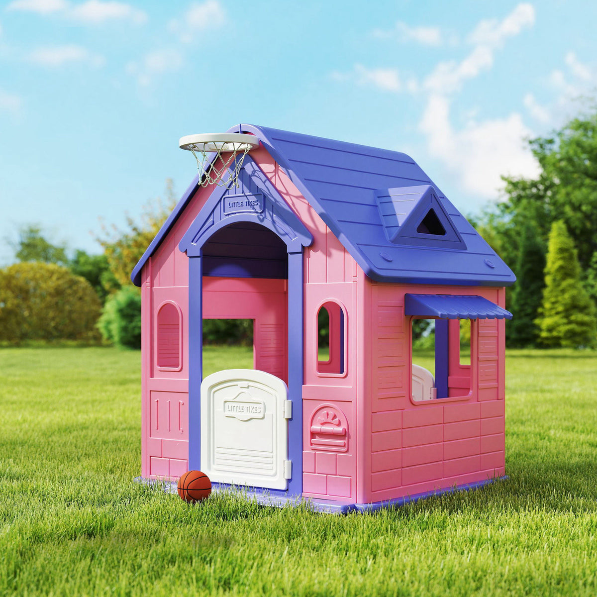 Casita Infantil Aiyaplay Pp Rosa Y Morado 132x118x124 Cm 345-032v00pk_1