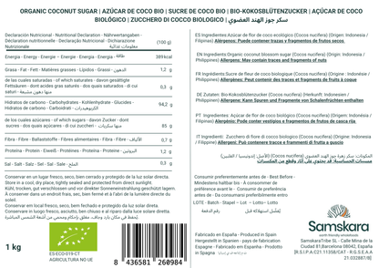 Azúcar De Coco Bio - 1kg | Endulzante Natural Ecológico Vegano, Alternativa Al Azúcar Refinado, Sin Gluten_1