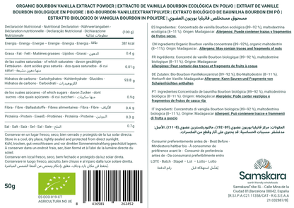 Extracto De Vainilla Bourbon Ecológica En Polvo De Madagascar (vanilla Planifolia) - Pack 4 X 50g (4 Envases Retail)_1