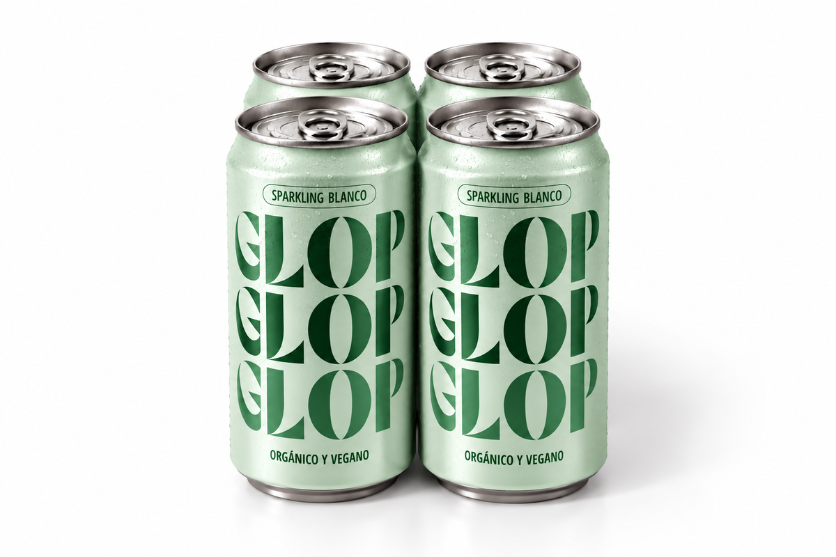 Pack 4 Latas Vino Espumoso Blanco Eco Vegano Lata 200ml_0