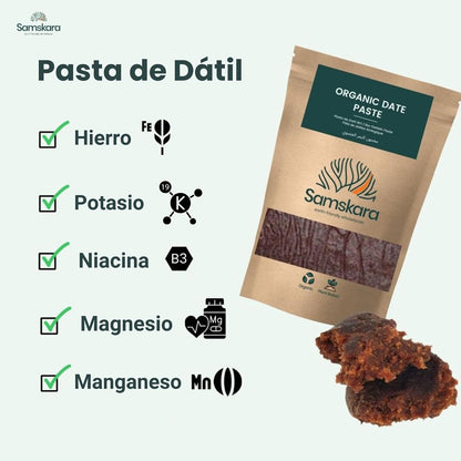 Pasta De Dátiles Suave Bio - 4kg (4 X 1kg Envases Retail) | Superalimento Ecológico Vegano Para Batidos, Smoothies_5