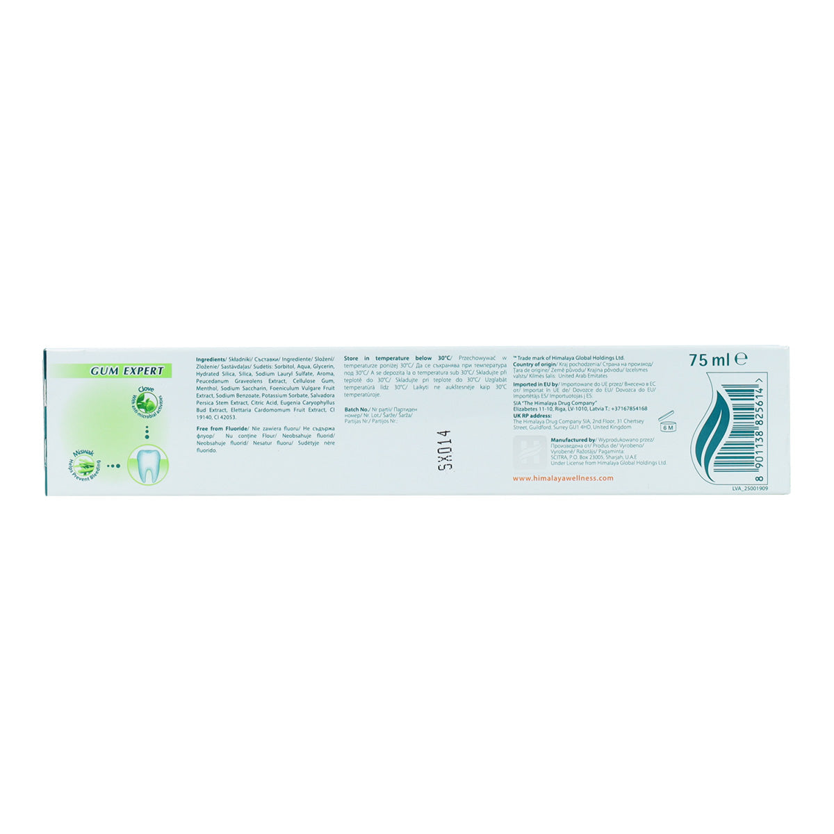 Dentífrico Menta fresca Himalaya 75 ml