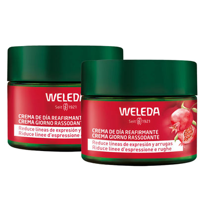Pack 2x Crema de día reafirmante de granada y péptidos de maca Weleda 40 ml
