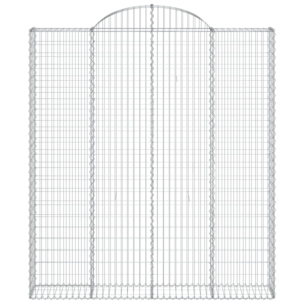 Cestas De Gaviones 8 Uds Forma De Arco Hierro 200x30x220/240 Cm_3