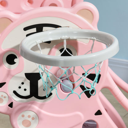 Tobogán Para Niños Aiyaplay Pe Rosa 133x60x70 Cm_4