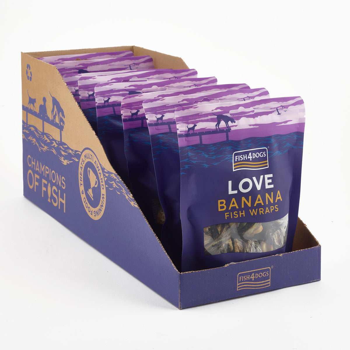 Fish4dogs Snack Natural Para Perros – Love Banana Con Pescado 100 G (pack De 10)_4