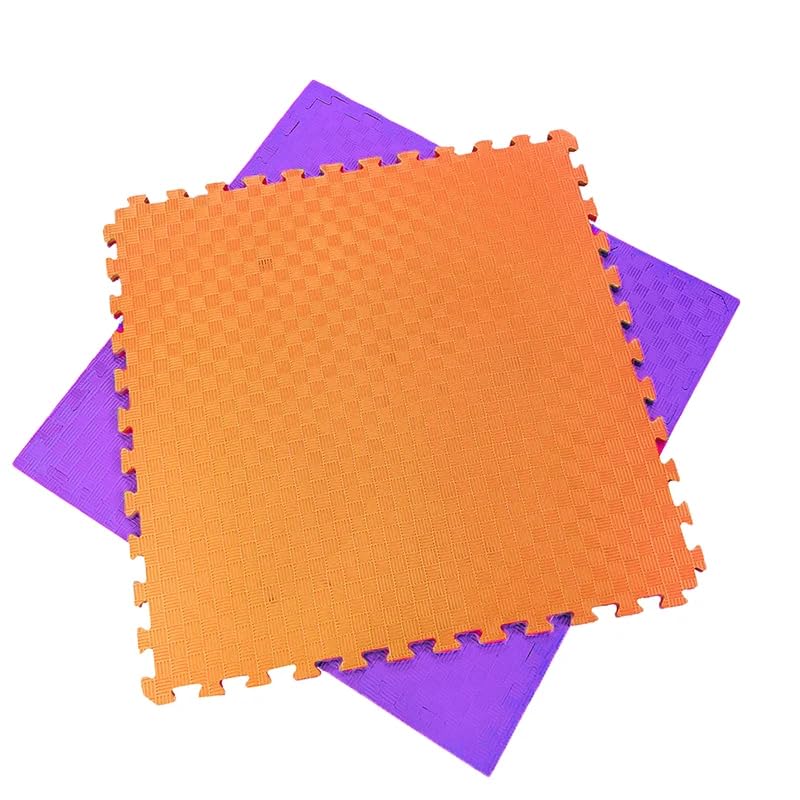 Tatami Puzzle Eva Para Suelo Infantil 1x1m X20mm Naranja - Lila Pack Ahorro 4 Unidad_0