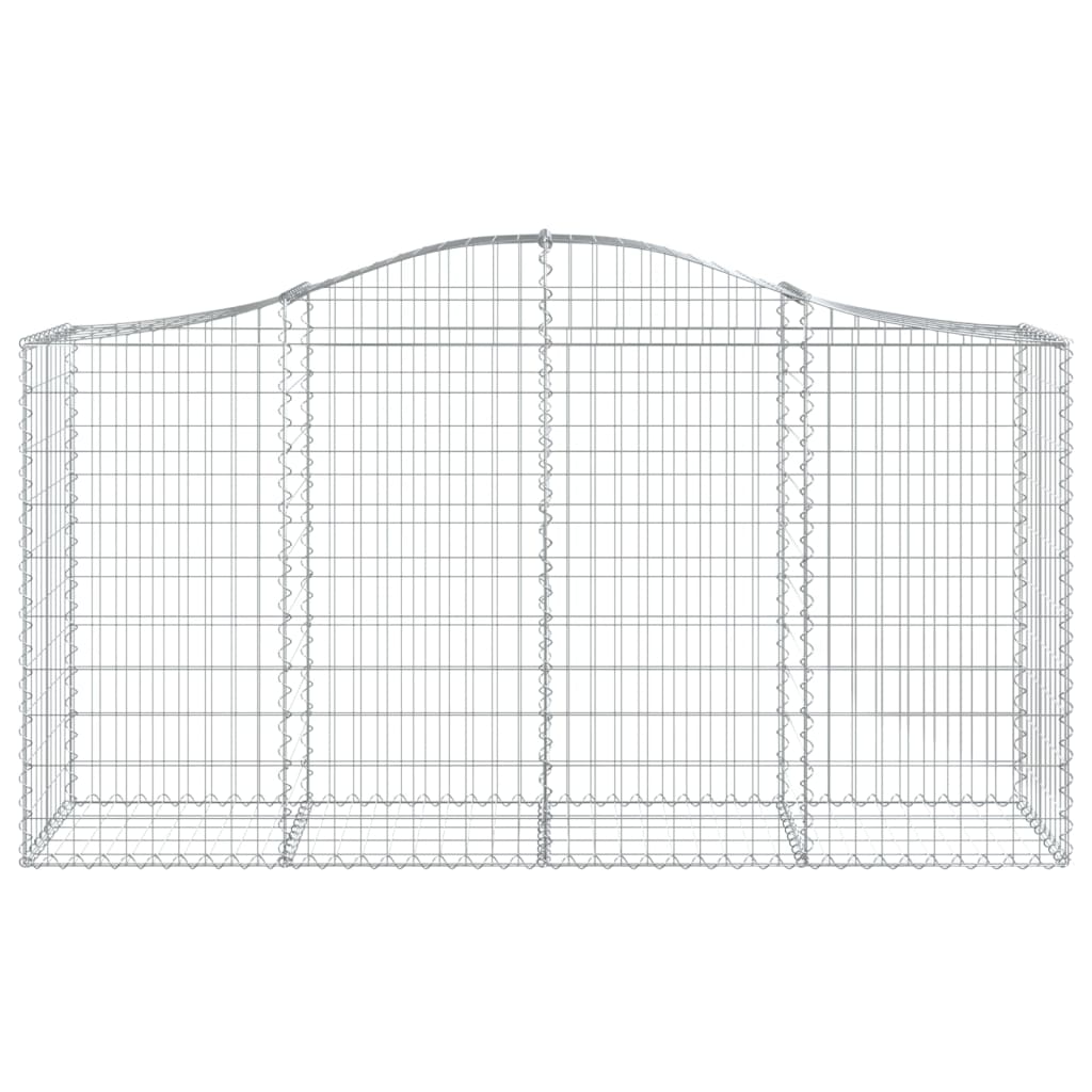 Cestas De Gaviones 7 Uds Forma De Arco Hierro 200x50x100/120 Cm_3