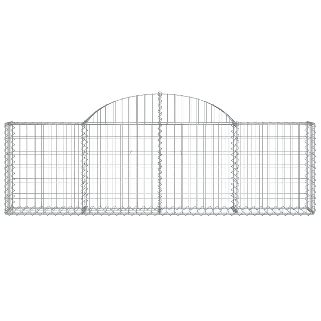 Cestas De Gaviones 11 Uds Forma De Arco Hierro 200x30x60/80 Cm_3