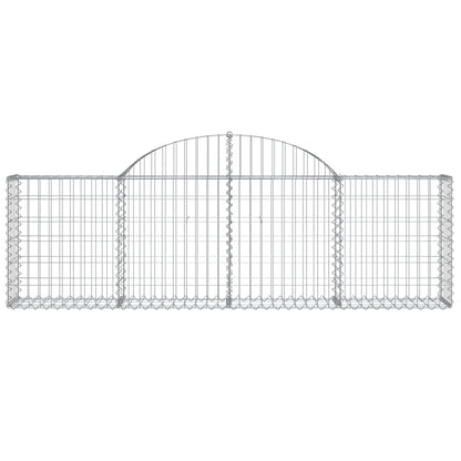 Cestas De Gaviones 4 Uds Forma De Arco Hierro 200x30x60/80 Cm_3