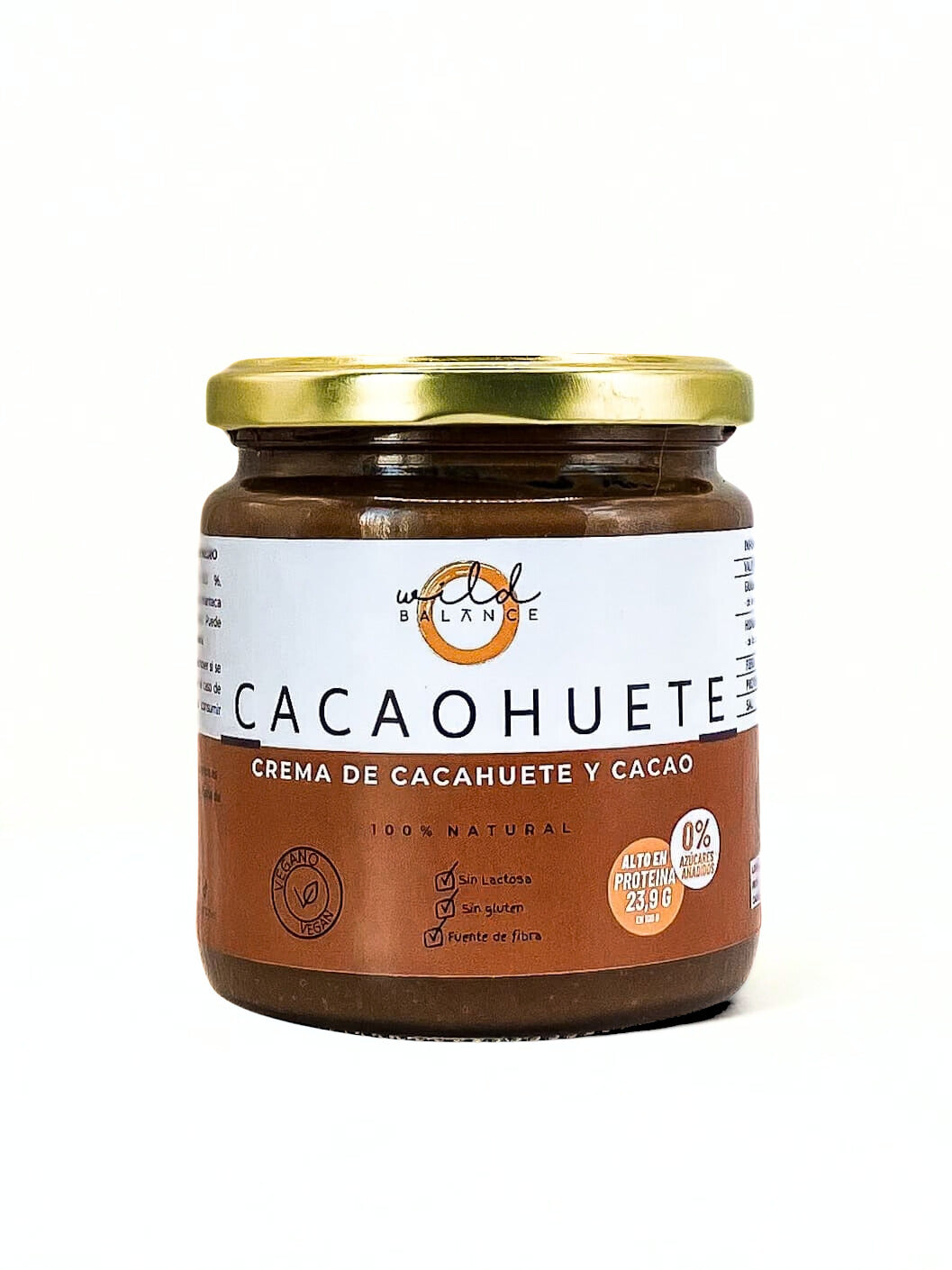 Cacaohuete - Crema De Cacahuete Y Cacao Sin Azúcar 100% Natural - 350 Gr_0