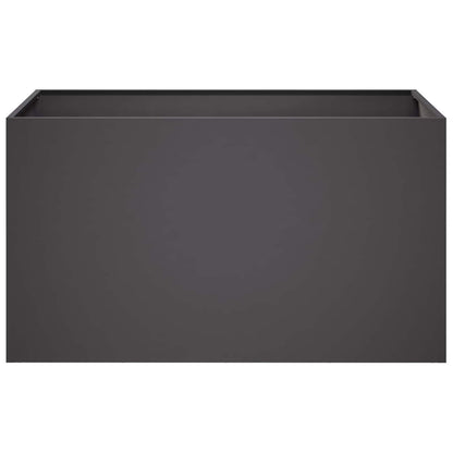Macetero De Jardín 2 Uds. Negro 100 X 50 X 50 Cm_3