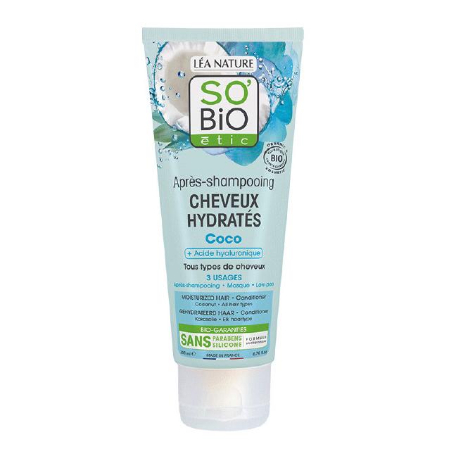 Acondicionador hidratante coco & acido hialurónicoo So'Bio étic 200 ml