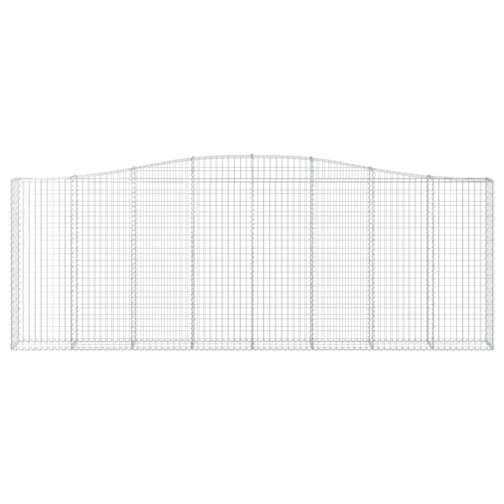 Cestas De Gaviones 9 Uds Forma De Arco Hierro 400x30x140/160 Cm_3
