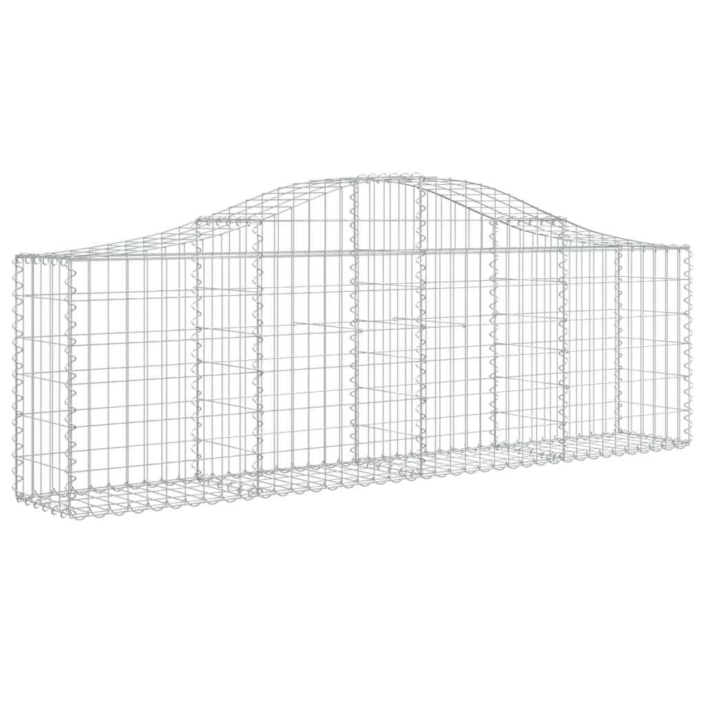 Cestas De Gaviones 9 Uds Forma De Arco Hierro 200x30x60/80 Cm_2