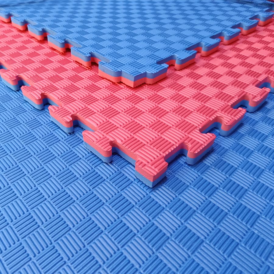 Tatami Puzzle EVA para suelo infantil 1x1m x25mm Rojo - Azul Pack Ahorro 2 Unidades_2