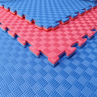 Tatami Puzzle EVA para suelo infantil 1x1m x25mm Rojo - Azul Pack Ahorro 2 Unidades_2