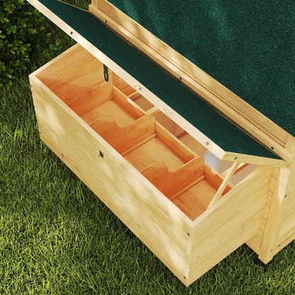 Gallinero De Madera Pawhut Madera De Abeto Amarillo 150x100x96.5 Cm_4