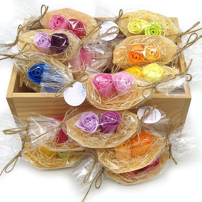 10 Barcas Con Flores Para Regalo Invitados (azul) - Rosas De Jabón Para Baño Aromático. Detalle Original Para Eventos_5