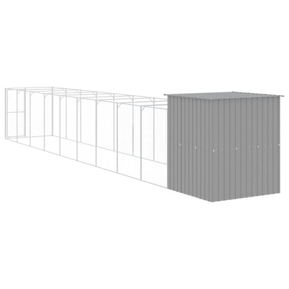 Caseta Perro Corral Acero Galvanizado Gris Claro 165x1067x181cm_4