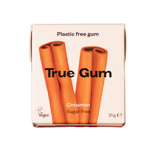 Chicle sin plástico de Canela True Gum 21g