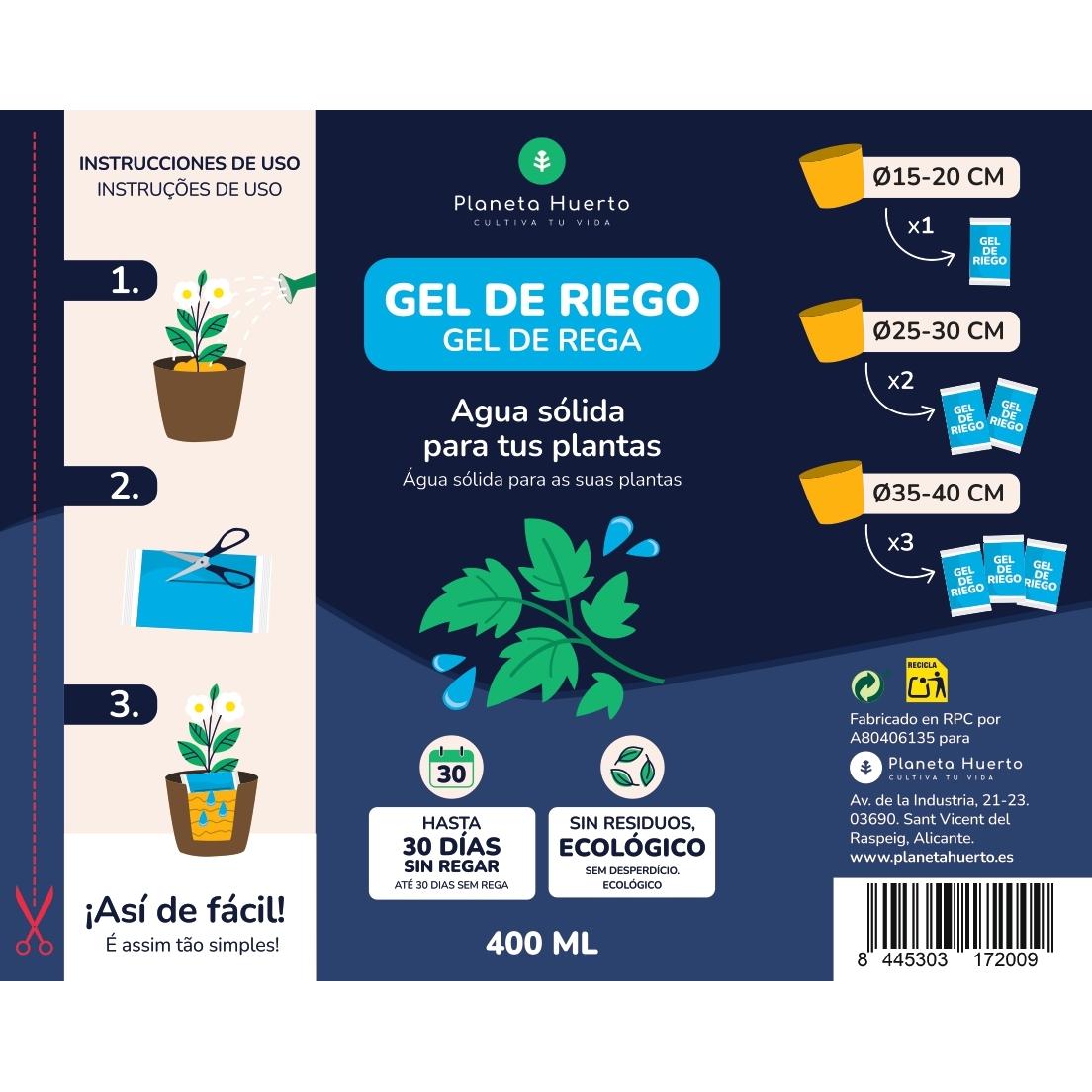 Pack 12 x Gel de Riego Planeta Huerto 400 ml