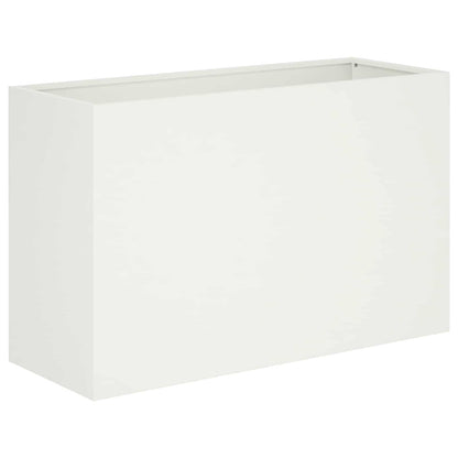 Macetero De Jardín 2 Uds. Blanco 80 X 30 X 50 Cm_2