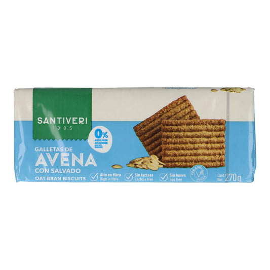Galletas de Avena con Salvado 0% azúcares Santiveri 270 g