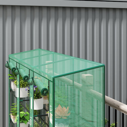 Invernadero De Jardín Outsunny Pe, Acero Verde 215x46x151cm 84h-228v01gn_4