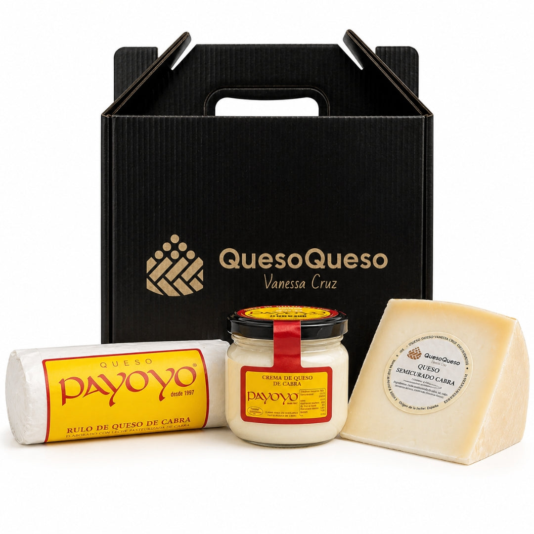 Cesta Queso Gourmet Regalo De Queso Payoyo | Queso Semicurado, Queso Crema De Cabra Y Rulo De Queso De Cabra_0