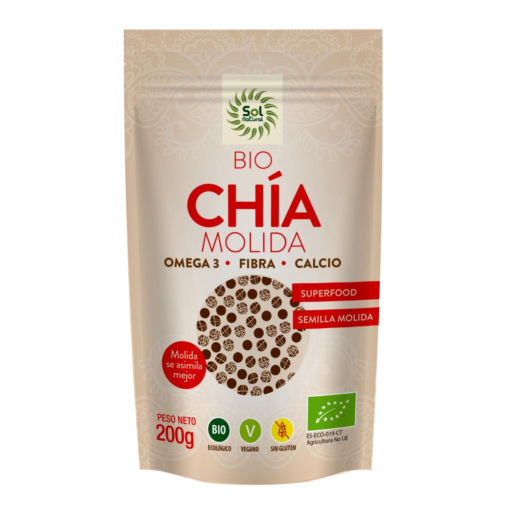 Semillas de Chía Molidas Sol Natural 200g