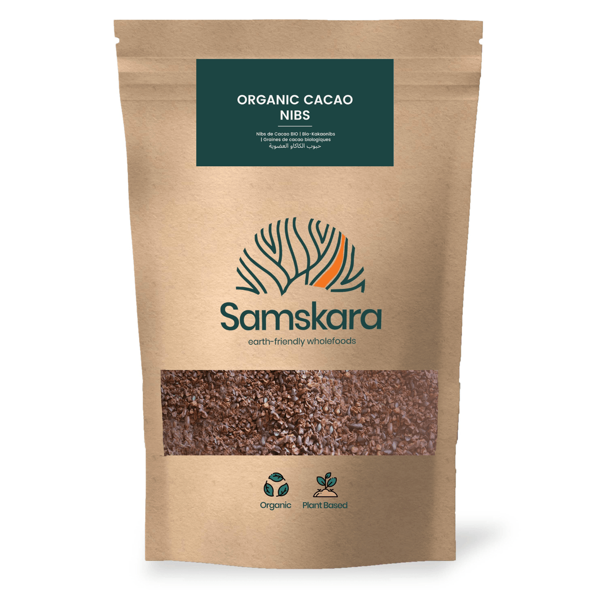 Nibs De Cacao Crudo Bio - 4kg (1kg Envase Retail + 3kg Recarga Envasada Al Vacío) | Cacao Puro Ecológico Vegano_0