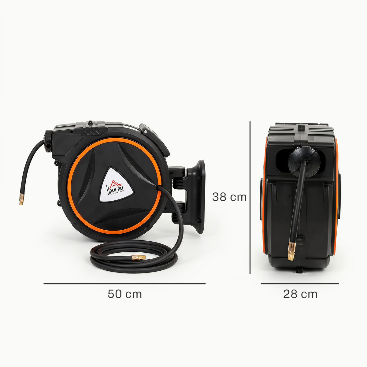 Manguera Compresor Aire Homcom Pp Negro 50x28x38 Cm_2