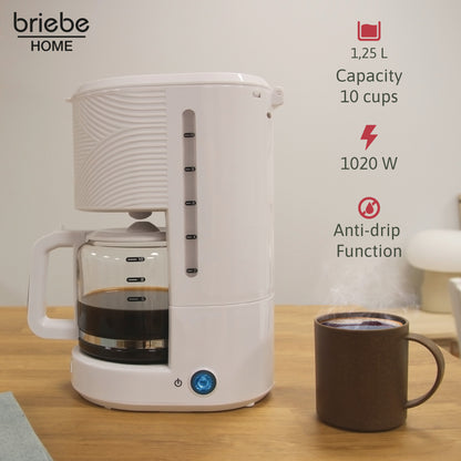 Briebe Elegance Set Tostadora Pan Ranura Ancha+ Hervidor Agua 1,7l + Cafetera Goteo + Espumador De Leche Eléctrico_3