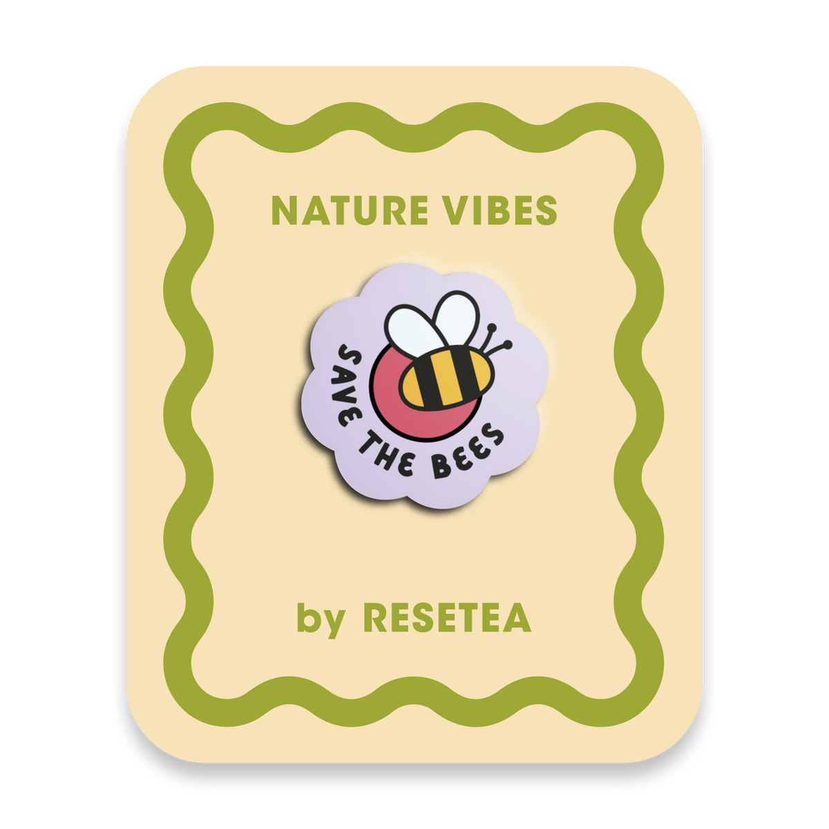 Pin Save The Bees - Accesorio Moderno y Original para Chaquetas, Mochilas y Bolsos - Nature Vibes_0