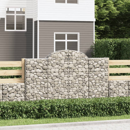 Cestas De Gaviones 7 Uds Forma De Arco Hierro 200x50x120/140 Cm_1