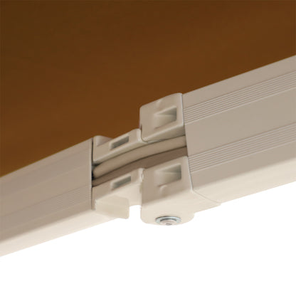 Toldo Manual Retráctil Outsunny Poliéster, Aluminio Café 295x245x151.5 Cm_3