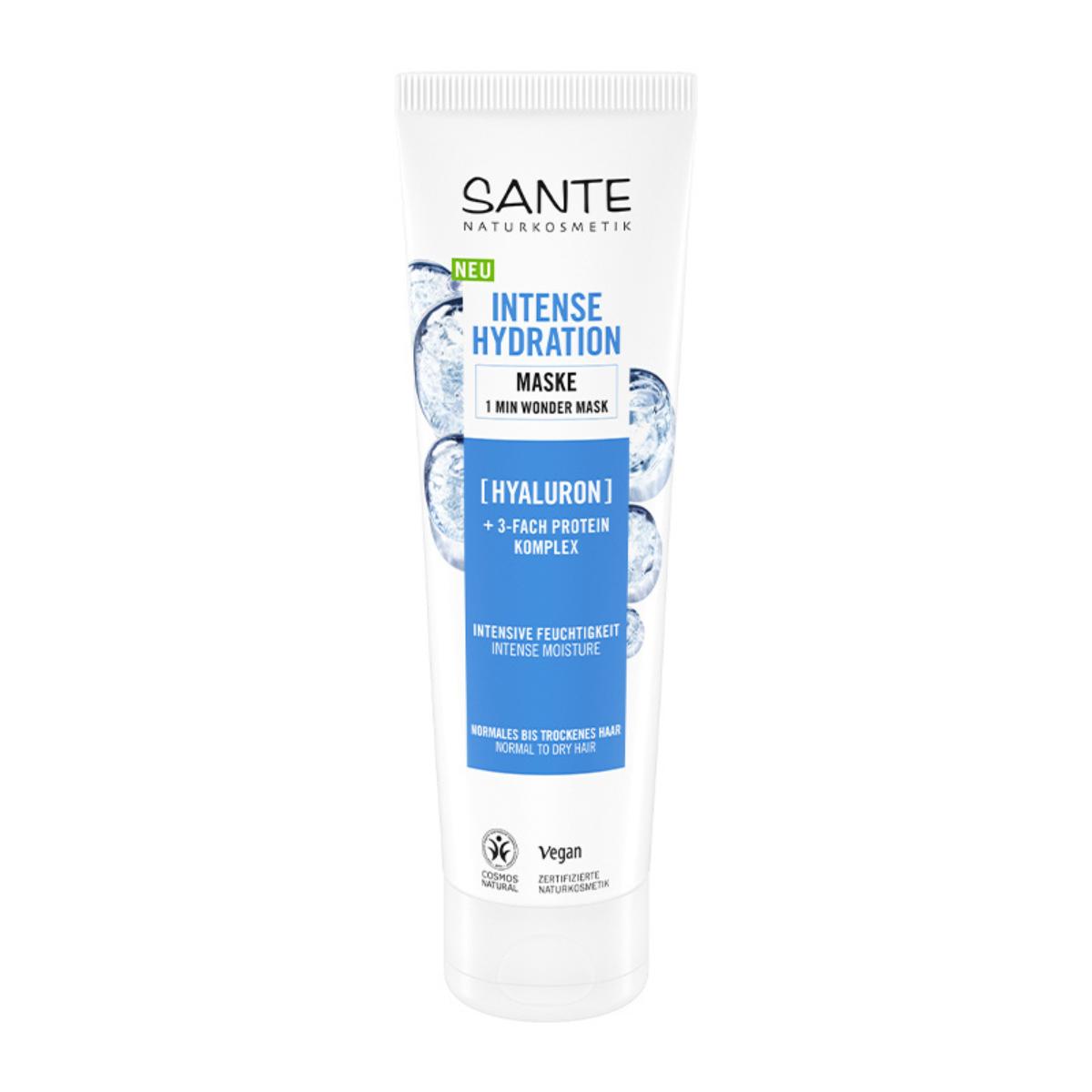 Mascarilla capilar 1 min hidratacion intensa hialuronico Sante 150 ml