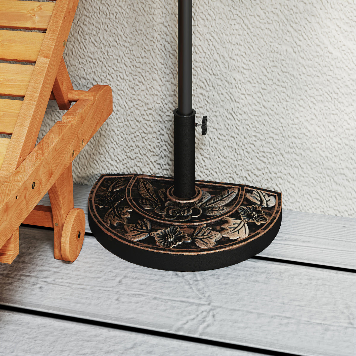 Base De Sombrilla Outsunny Resina Bronce 50x31x32 Cm_3