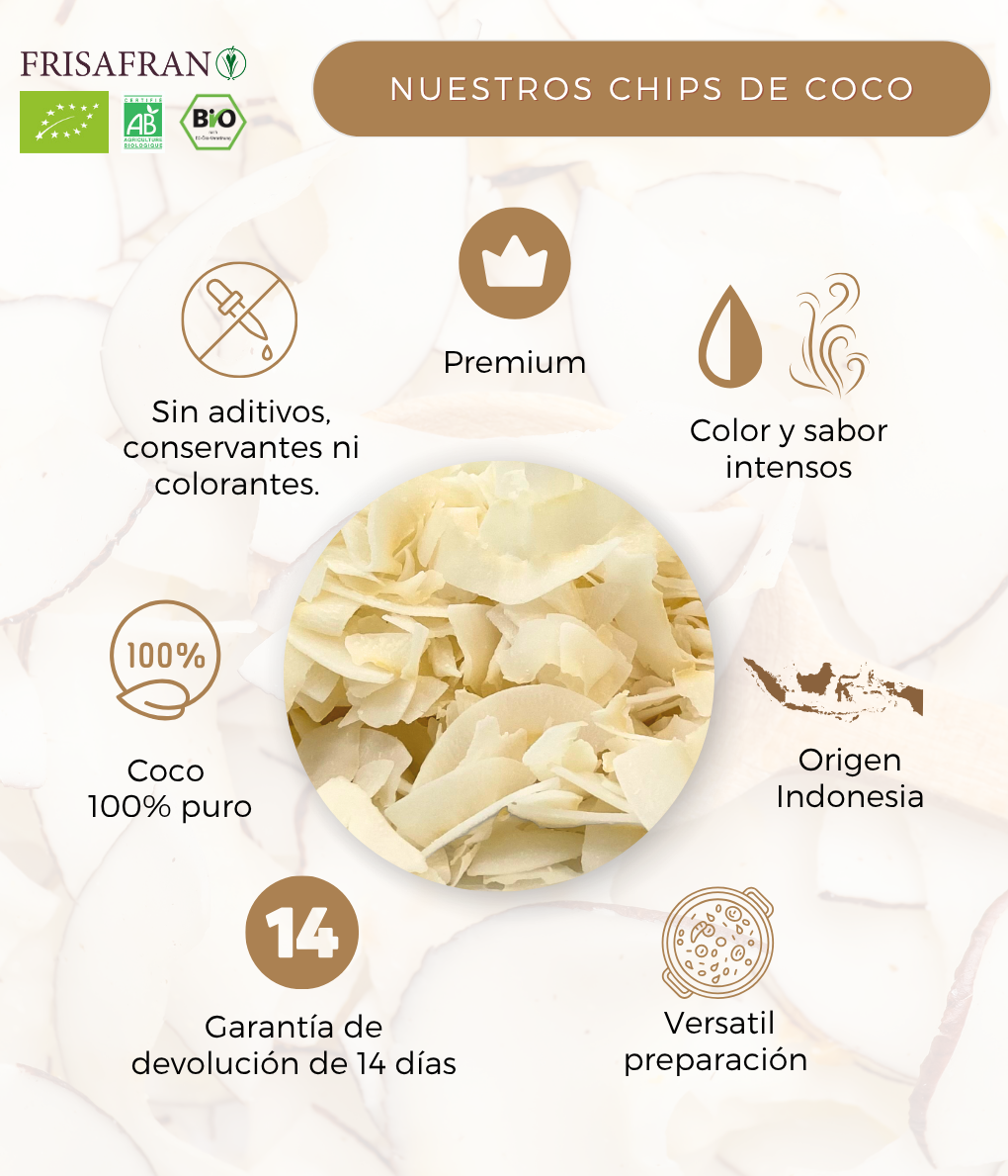 Chips De Coco Ecológicos | Deshidratados | Frisafran 500 G_3