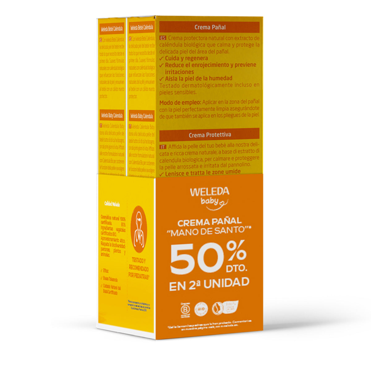 Duplo 2 unidades de Crema Pañal Weleda 75ml