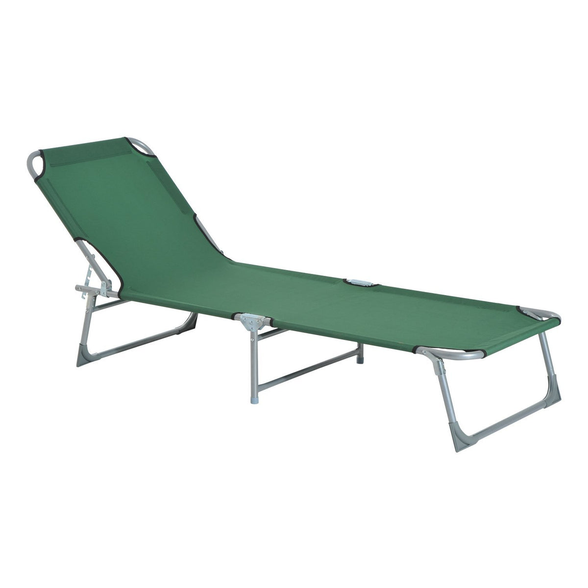 Cama De Camping Outsunny De Metal, Tela Oxford 187x58x28 Cm Verde_0
