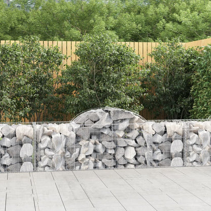 Cestas De Gaviones 30 Uds Forma De Arco Hierro 200x50x60/80 Cm_1