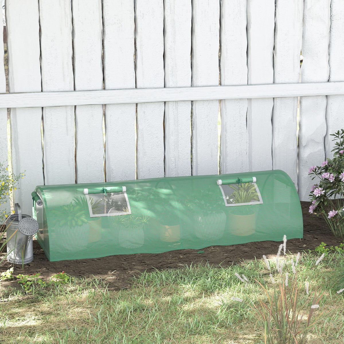 Invernadero Pequeño Outsunny Pe, Acero Verde 200x80x45 Cm_1