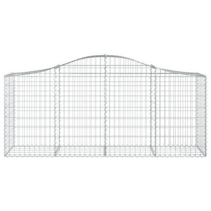 Cestas De Gaviones 2 Uds Forma De Arco Hierro 200x50x80/100 Cm_3