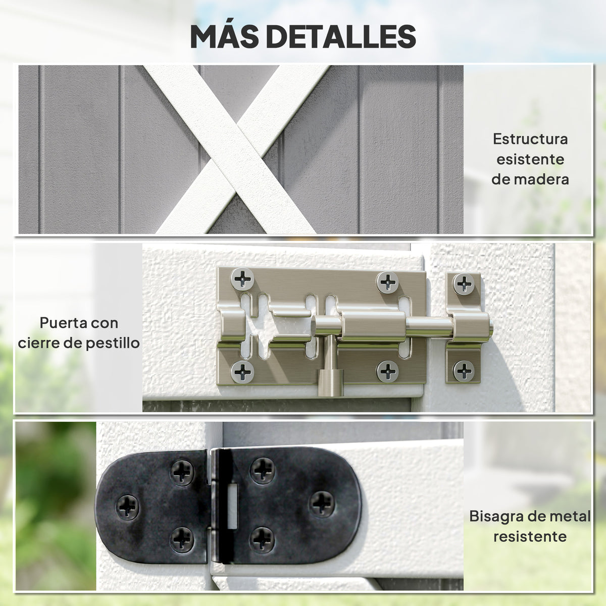 Caseta Para Jardín 76x56x115 Cm Gris_5