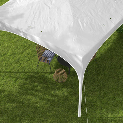 Carpa Plegable Outsunny Tela Oxford, Acero Blanco 295x295x255 Cm_3