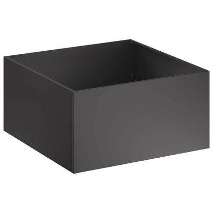 Macetero De Jardín Negro 80 X 80 X 40 Cm Acero Laminado En Frío_0