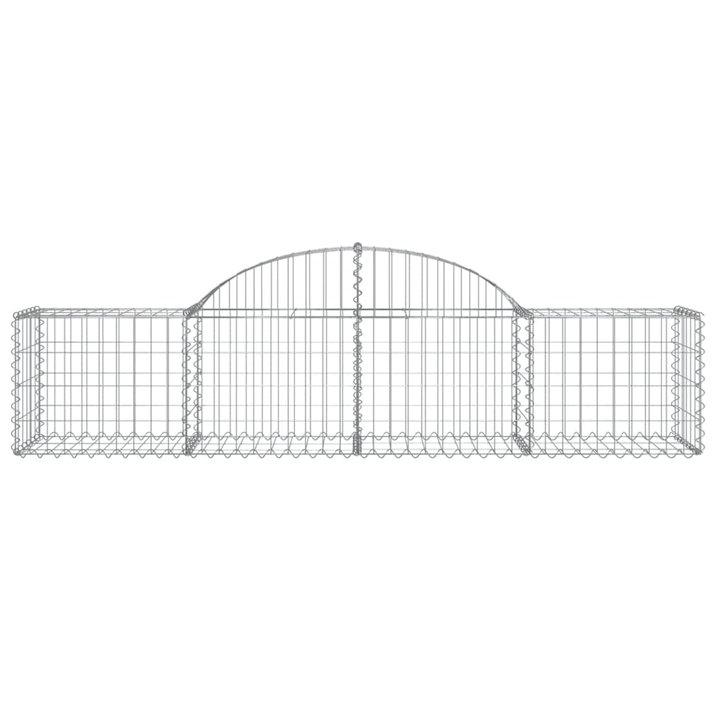 Cestas De Gaviones 4 Uds Forma De Arco Hierro 200x50x40/60 Cm_3