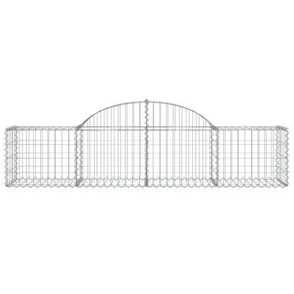 Cestas De Gaviones 4 Uds Forma De Arco Hierro 200x50x40/60 Cm_3